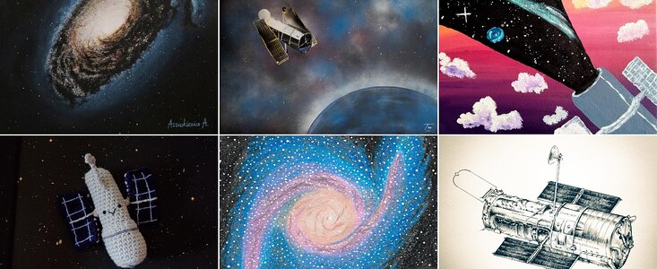 Collage of Hubble 30 Artistic Creations