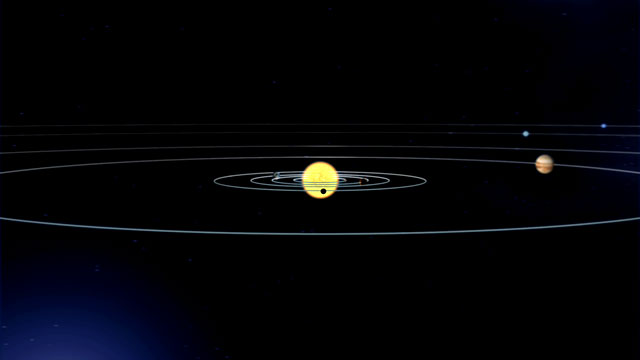 Artist's impression of the Solar System