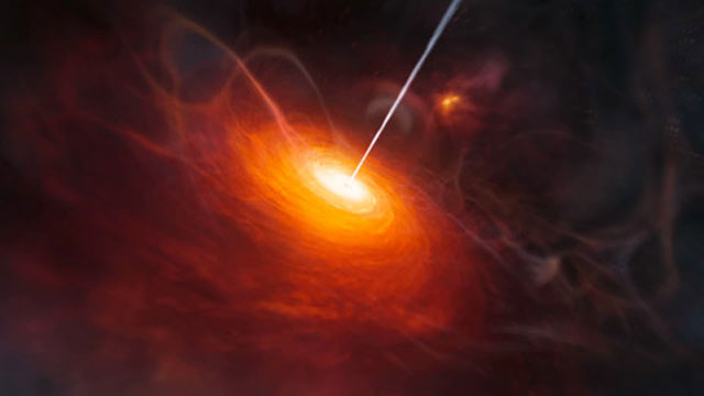 A 3D animation of the most distant quasar