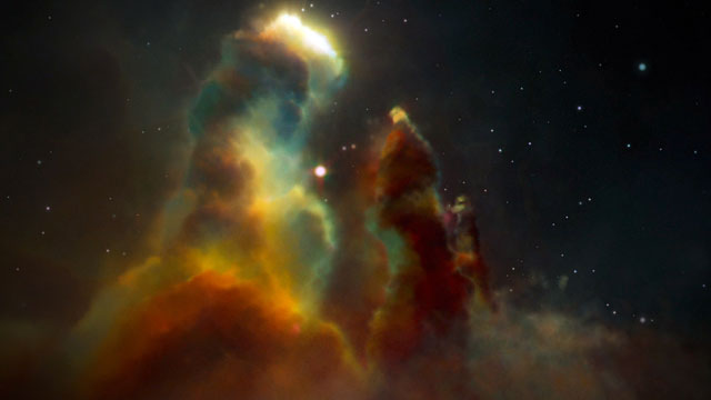 Artist's impression of the Eagle Nebula