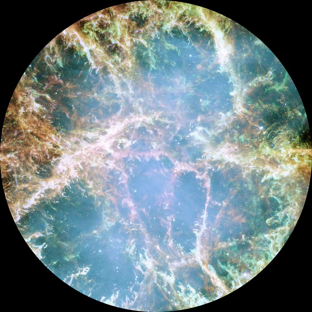 The Crab Nebula in different wavelengths