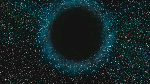 Black hole close-up (artist's impression)