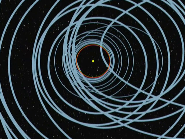 Evaporating extrasolar planet, from Video  (artist's impression)