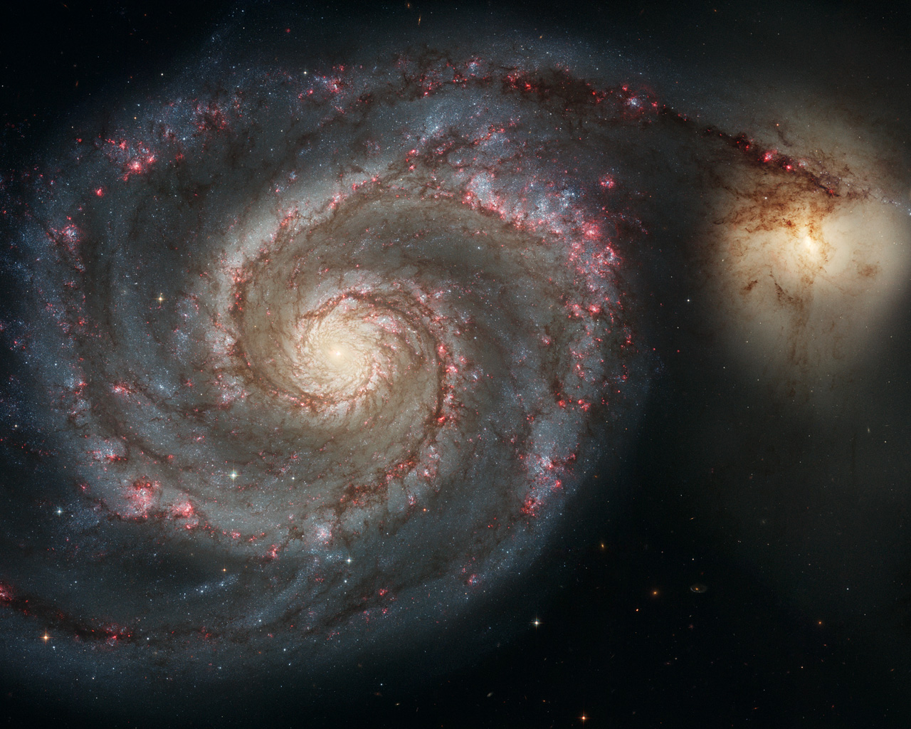 Out of this whirl: The Whirlpool Galaxy (M51) and companion galaxy