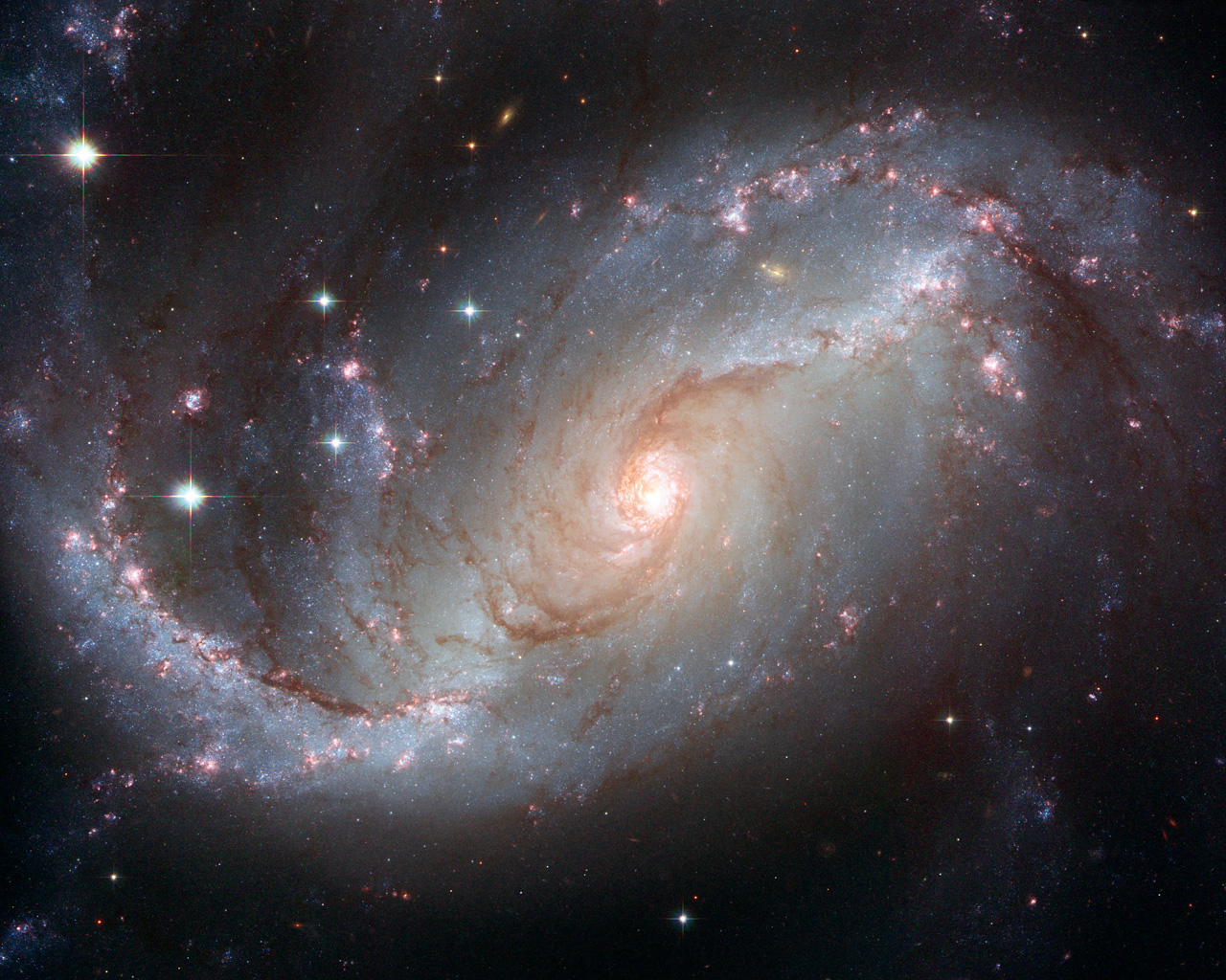 Stellar nursery in the arms of NGC 1672