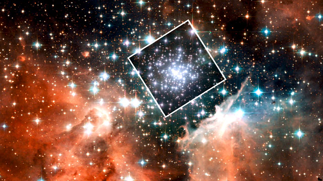 Zooming in on the massive compact star cluster in NGC 3603