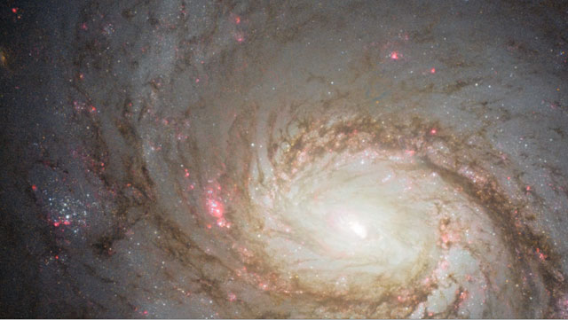 Panning across Messier 77