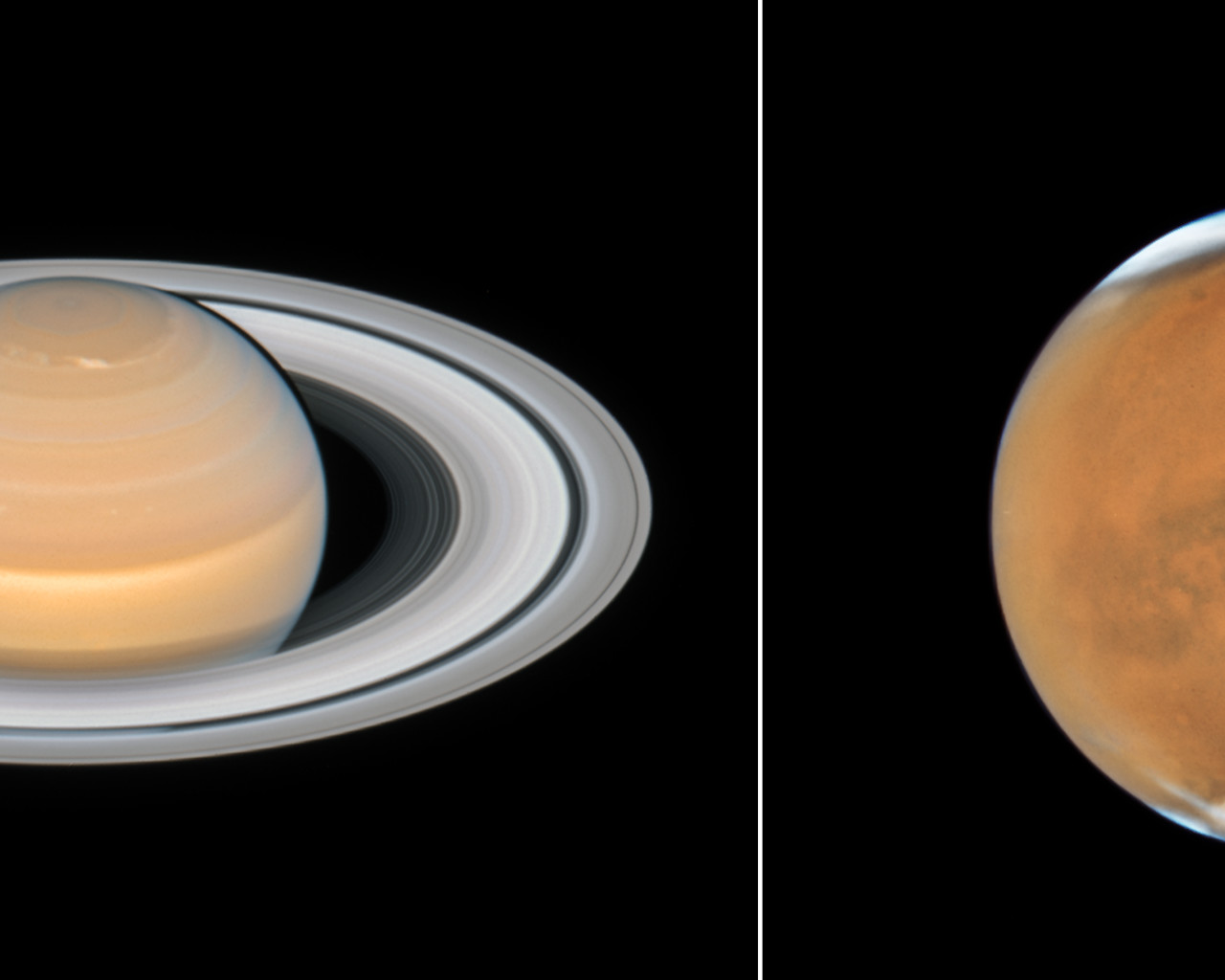 Mars and Saturn close to opposition