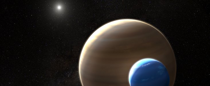 Exomoon orbiting its planet (artist’s impression)