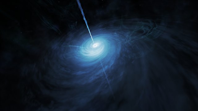 Artist’s impression of distant quasar