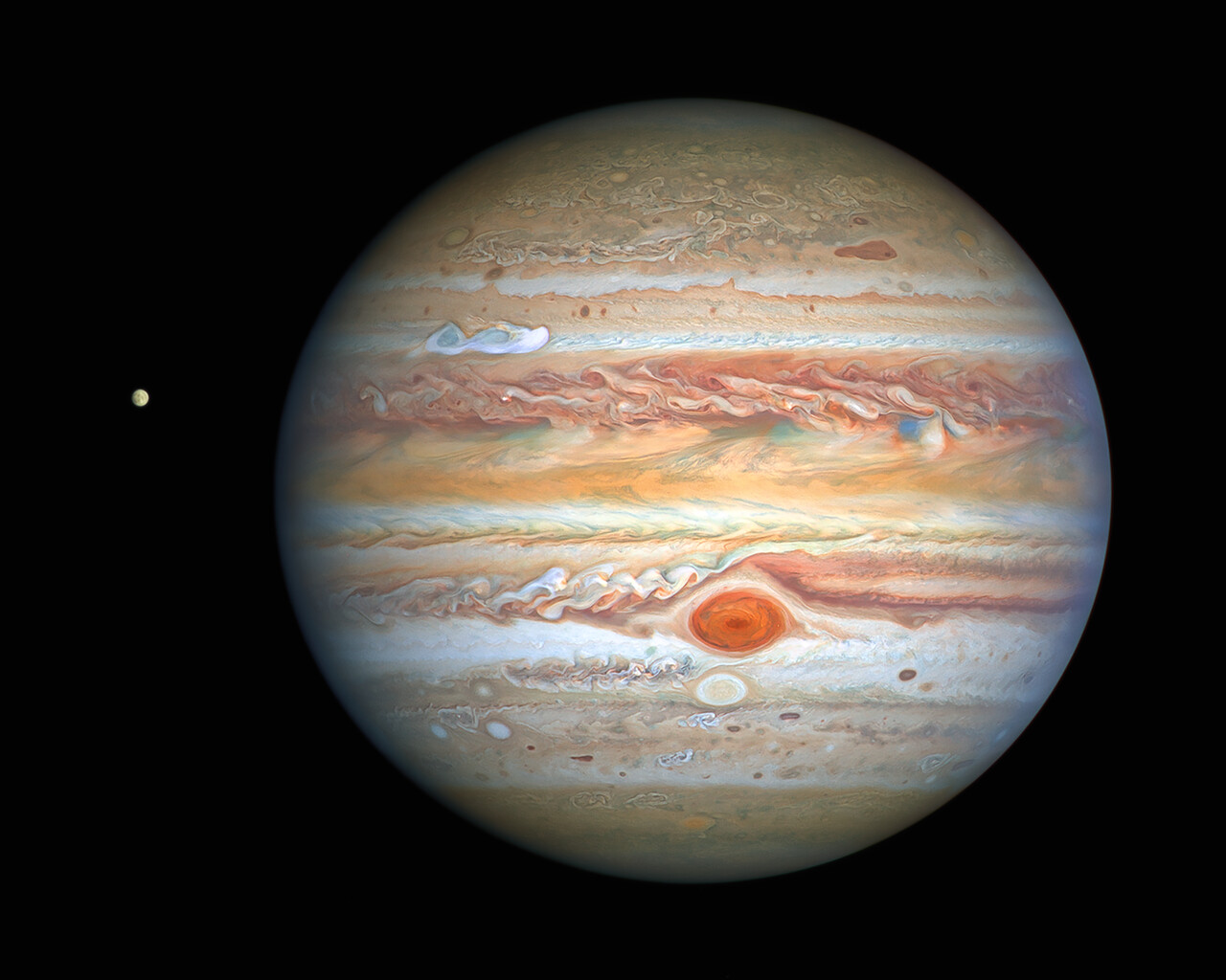 Hubble's View of Jupiter and Europa in August 2020