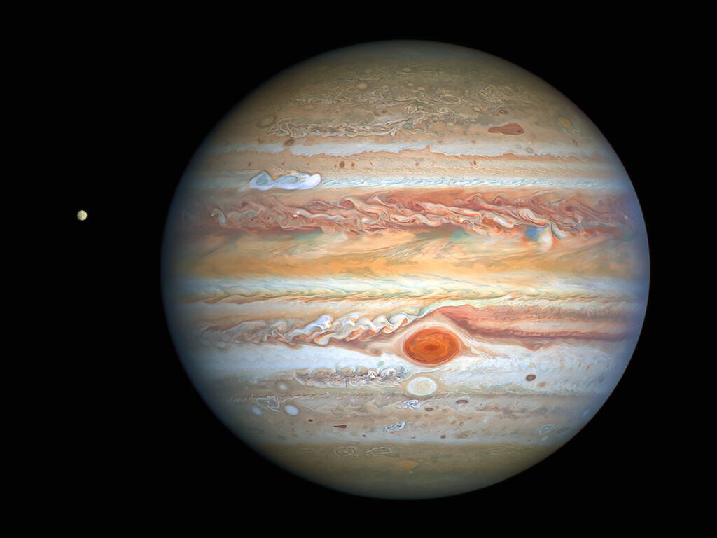 Hubble's View of Jupiter and Europa in August 2020