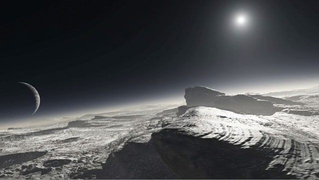 Artist's concept of the surface of Pluto