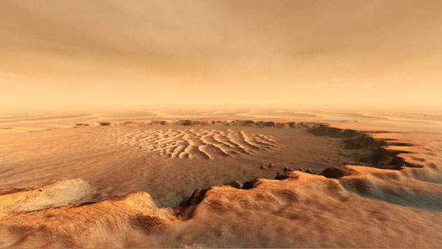 Artist's concept of the surface of Mars