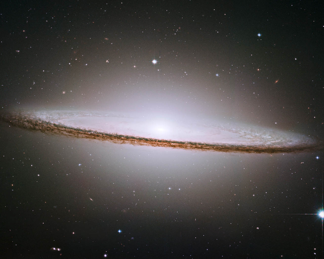 Hubble mosaic of the majestic Sombrero Galaxy