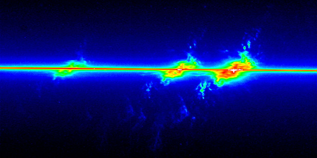 A STIS spectrum of the galaxy NGC 4151 revealing that gas is flowing out of a black hole in its center.